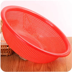 15" Red Plastic Basket / Colander