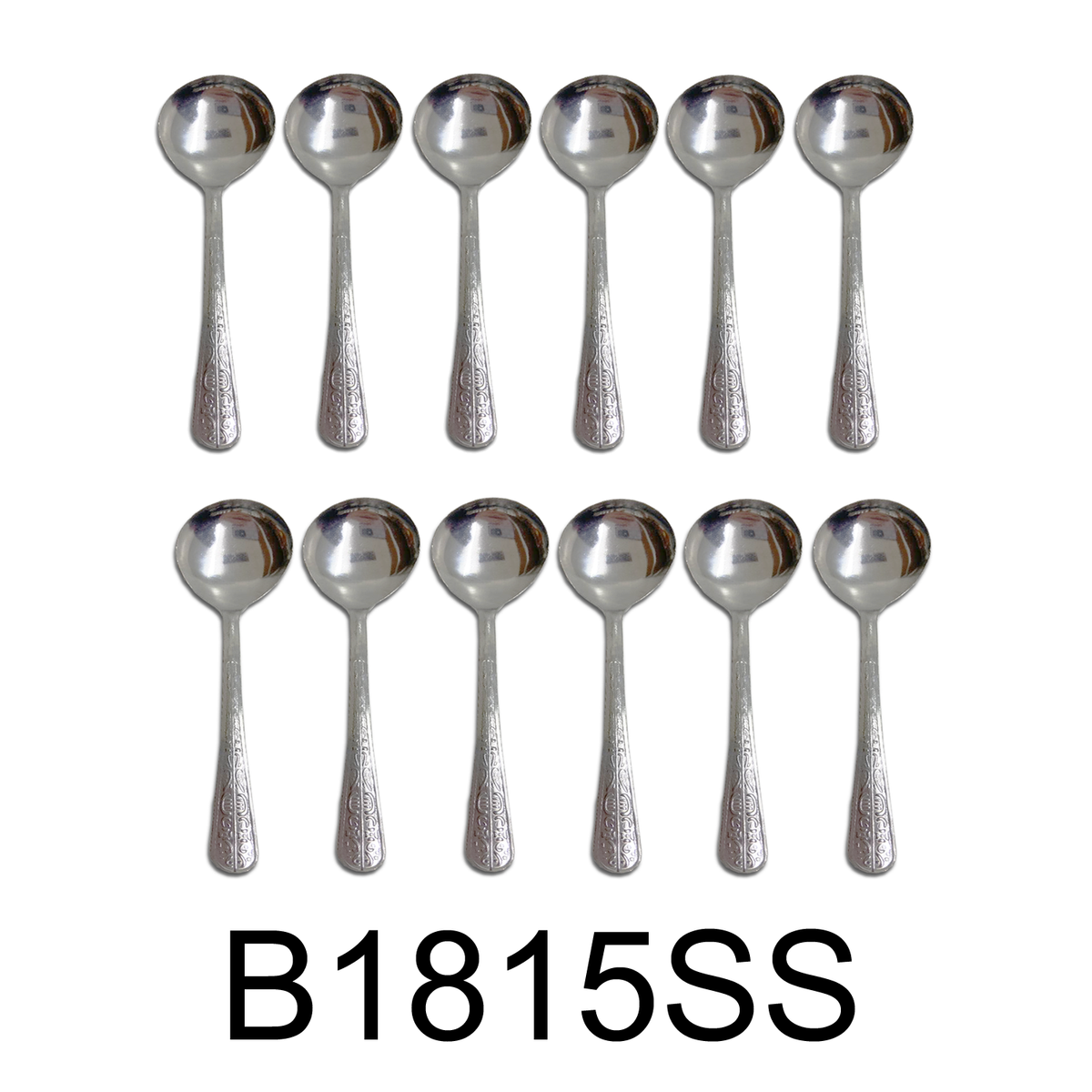 12 PC Classy Stainless Steel Silver Soup Spoon