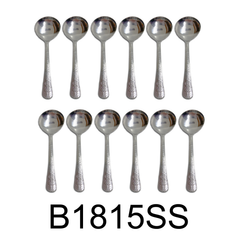 12 PC Classy Stainless Steel Silver Soup Spoon
