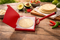 10" x 10" Red Square Manual Tortilla Press