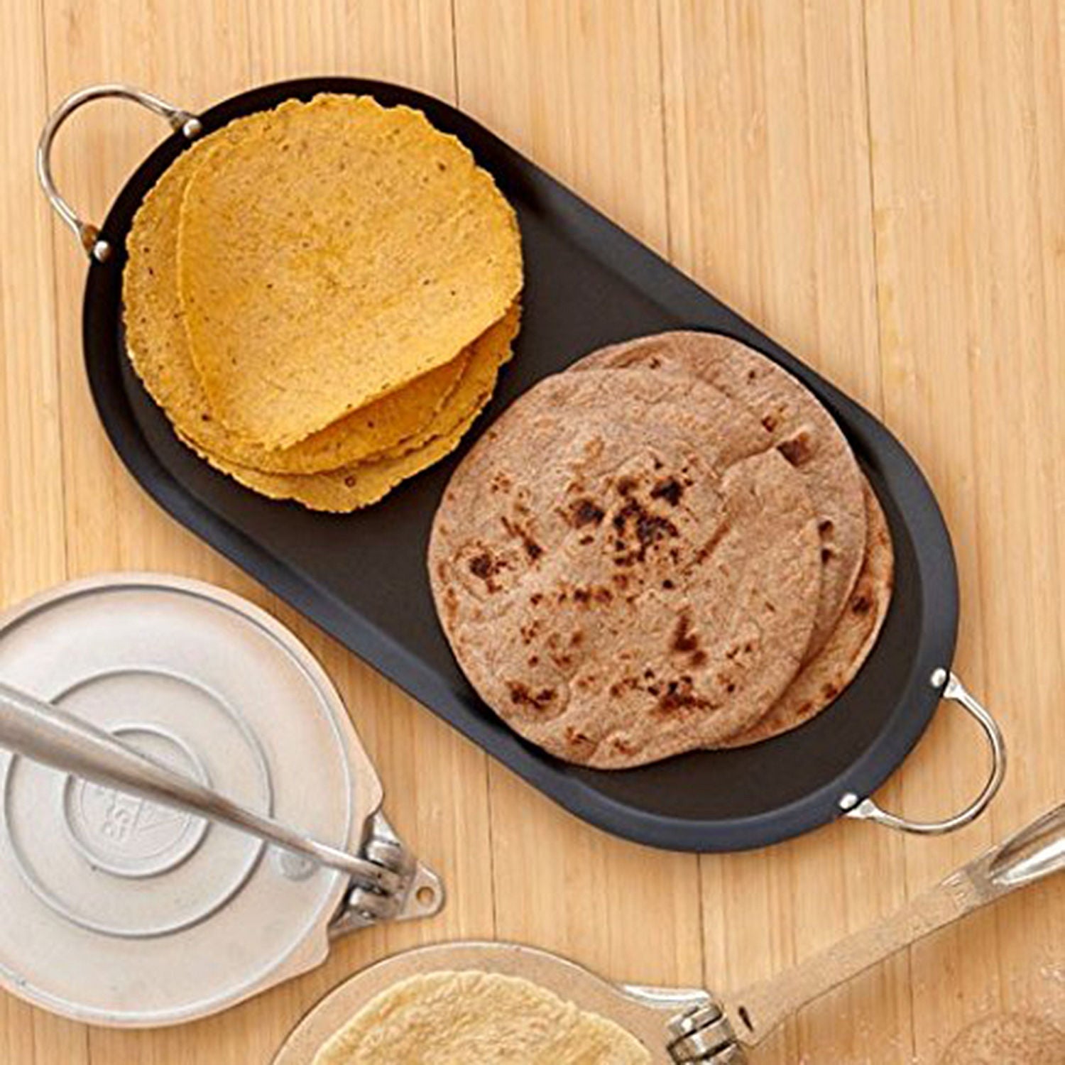 19.5" x 8.5" Cast Iron Oval Comal Griddle
