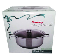 12 QT Stainless Steel 18/10 Induction Pot With Glass Lid