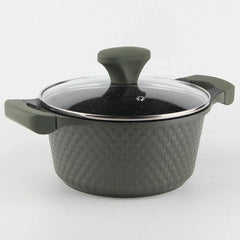 12-Piece Granite Cookware Set-Green