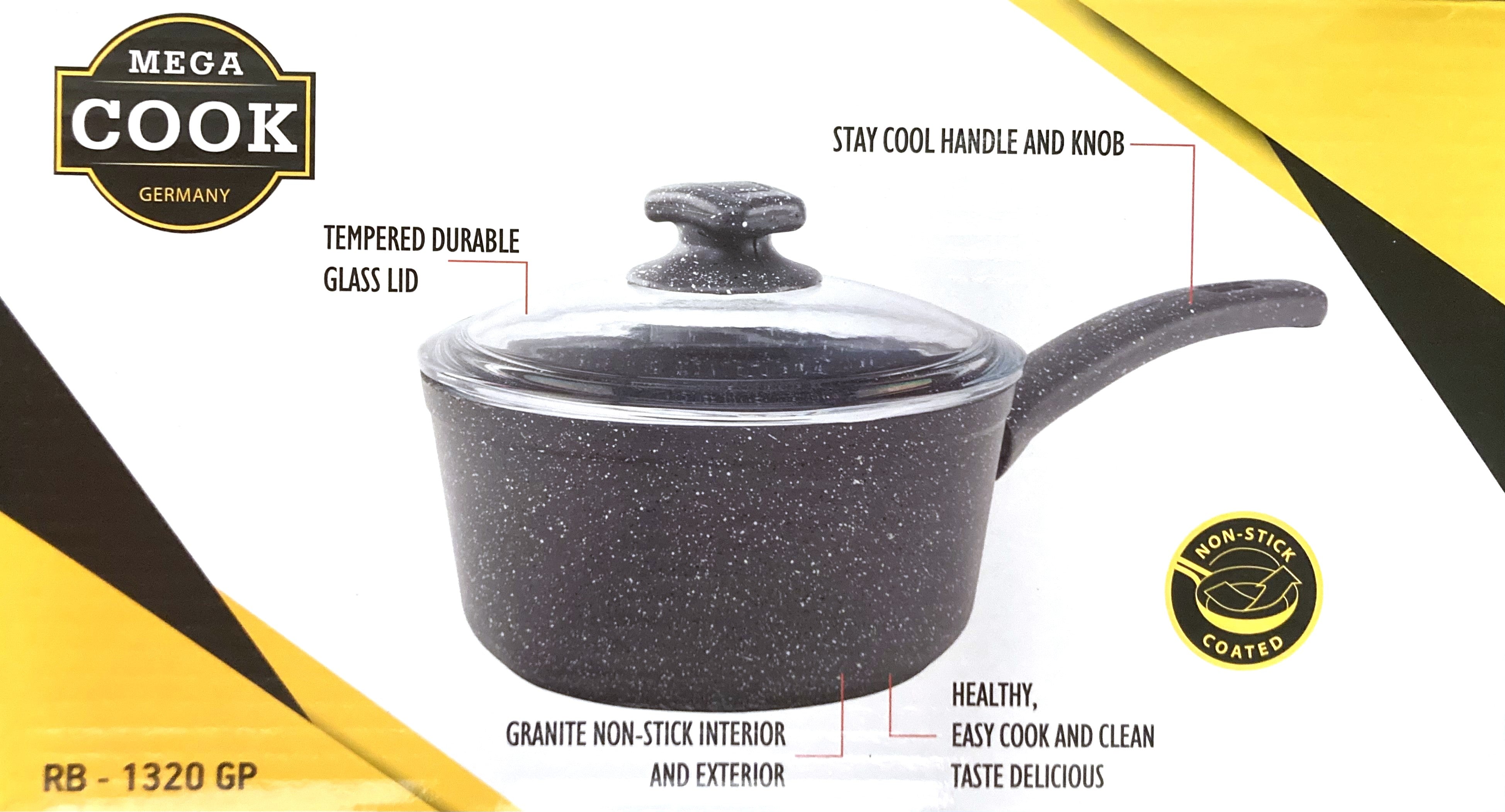 18cm Black Granite Coating Aluminum Sauce Pan