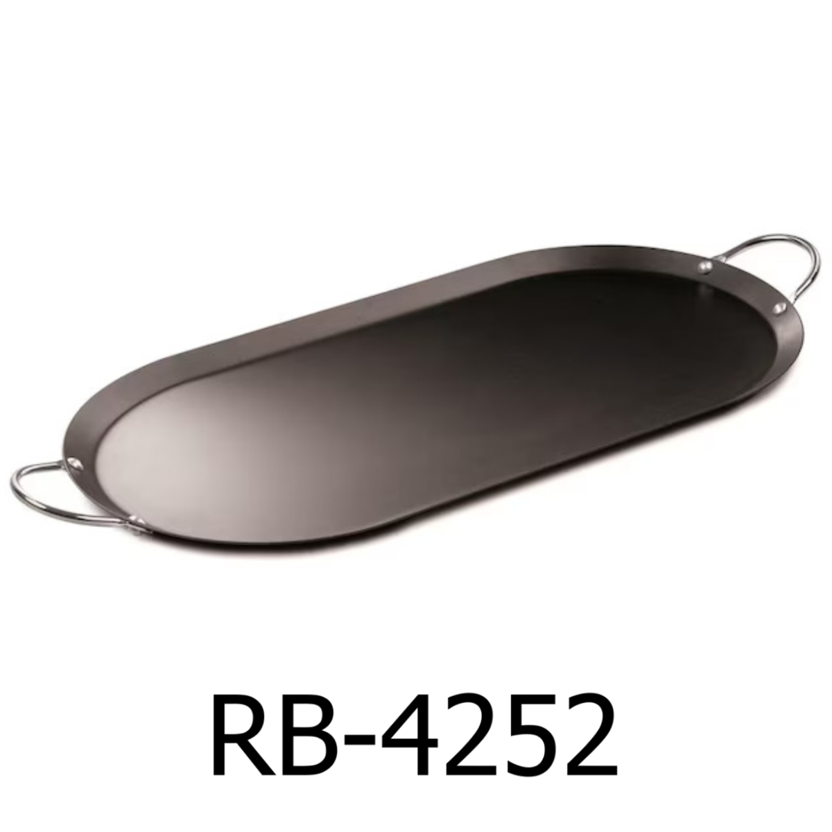 19.5" x 8.5" Cast Iron Oval Comal Griddle