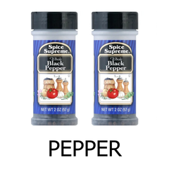 2 oz Spice Supreme Pure Ground Black Pepper Ⓤ (Pack of 2)