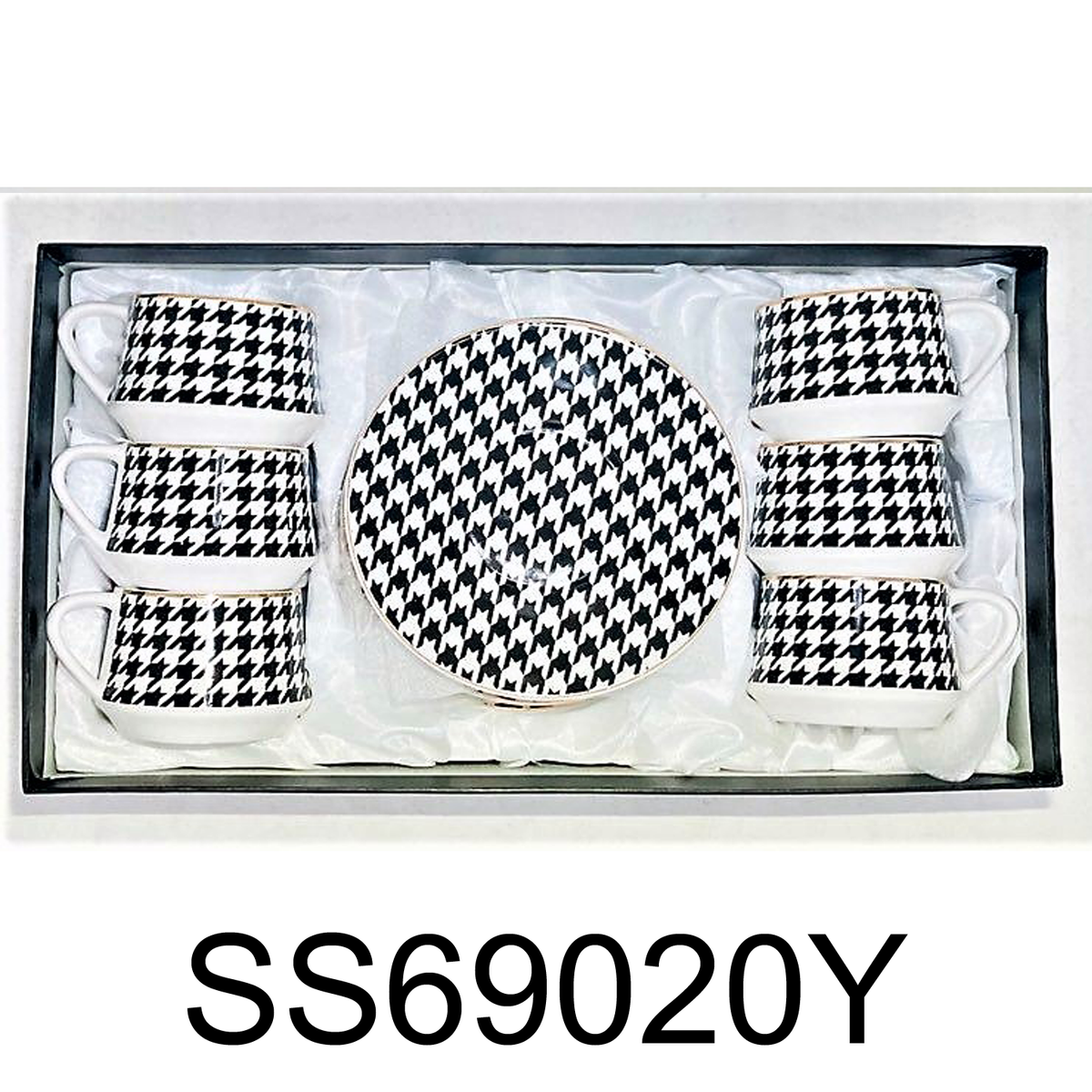 12 PC Black & White Turkish Coffee Set