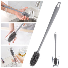 2 PC Bottle & Straw Brush Set - Gray