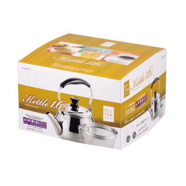 1.6 L Stainless Steel Tea Kettle With Tea Strainer