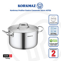 15L Stainless Steel Casserole Proline Gastro 18/10