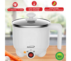 1.1 QT Brentwood White Electric Hot Pot