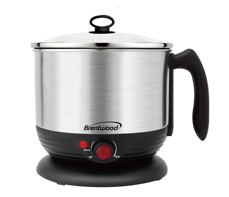1.3 QT Cordless Electric Hot Pot Cooker & Food Steamer