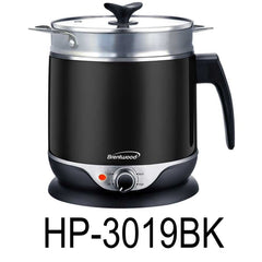 1.9 QT Brentwood Cordless Electric Hot Pot Cooker & Food Steamer