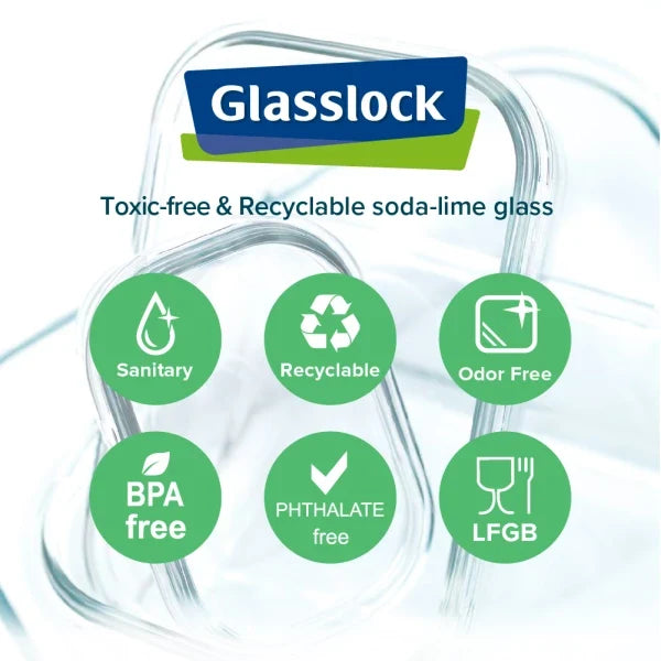 2 Cup Glasslock Square Food Storage Container