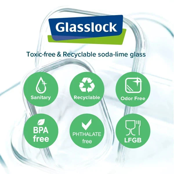 2 Cup Glasslock Square Food Storage Container (Set of 2)