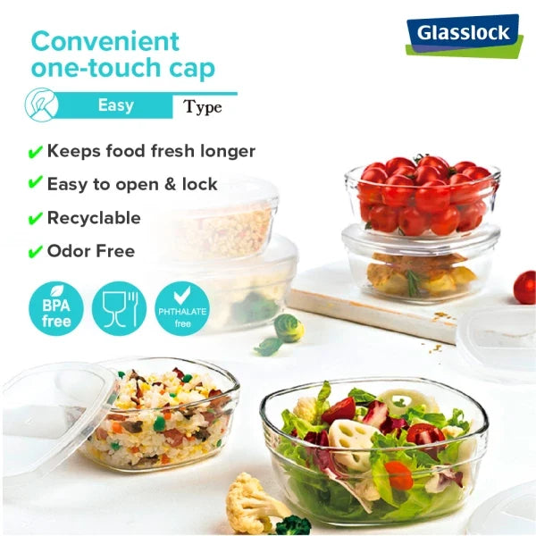 2 Cup Glasslock Square Food Storage Container