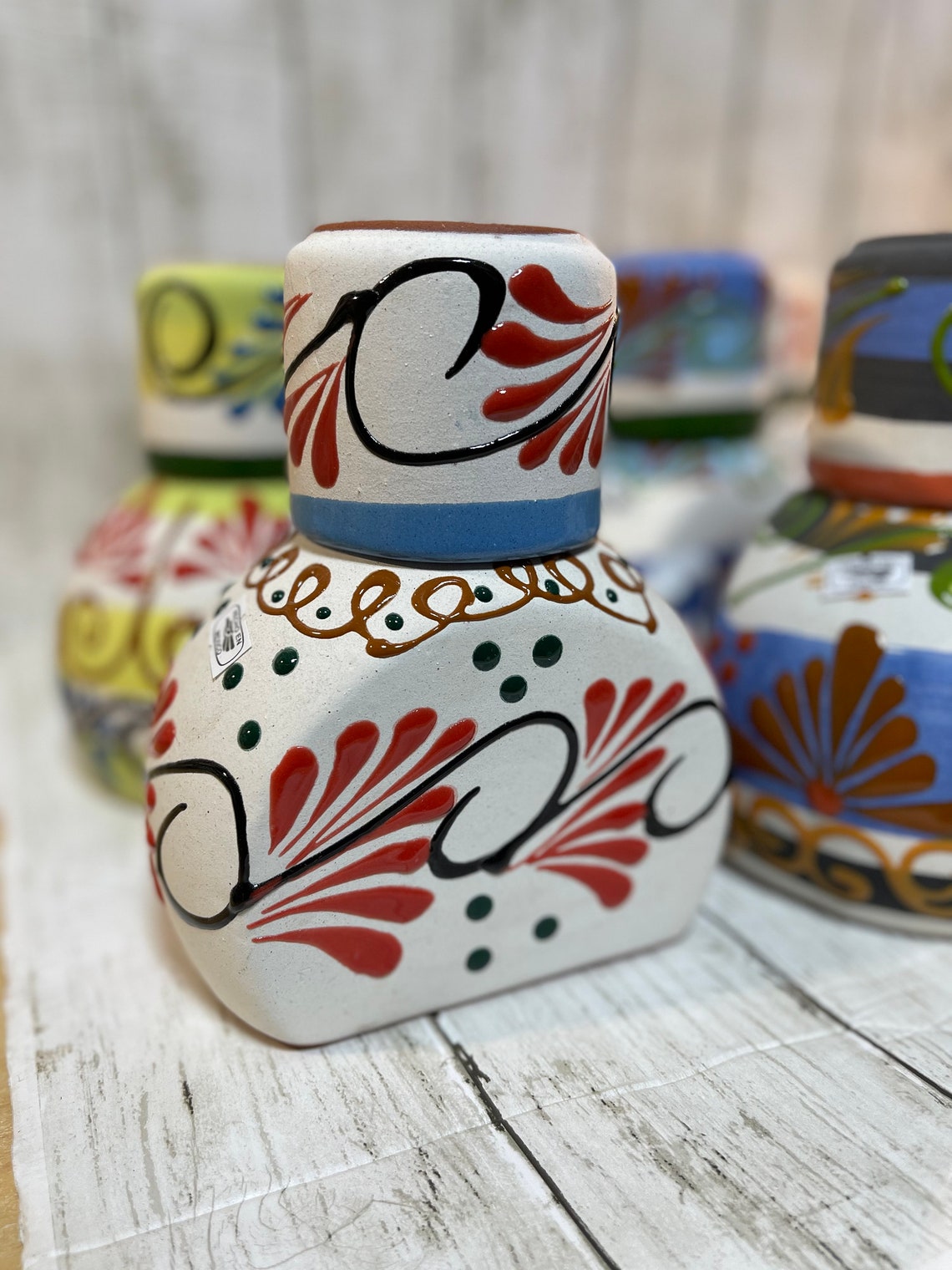 1 PC Water Carafe Hand made clay, water carafe/licorera/bed side decanter/tequilero