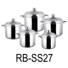 10 PC Stainless Steel Cookware Set