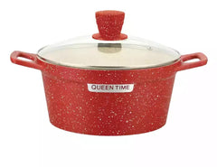 10 PC Red Aluminum Die Casting Casserole Set