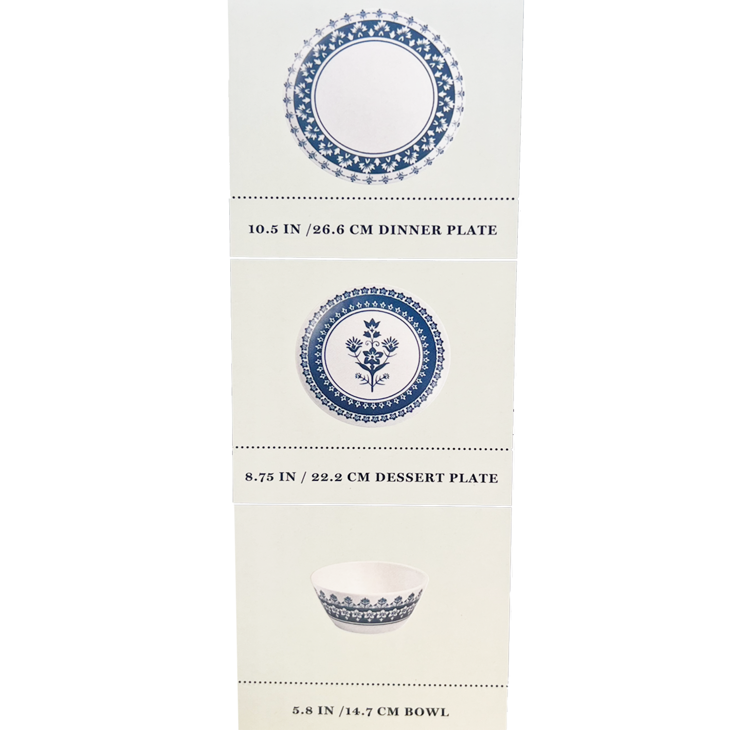 12 PC Martha Stewart Bamboo Fiber Dinnerware Set- Blue