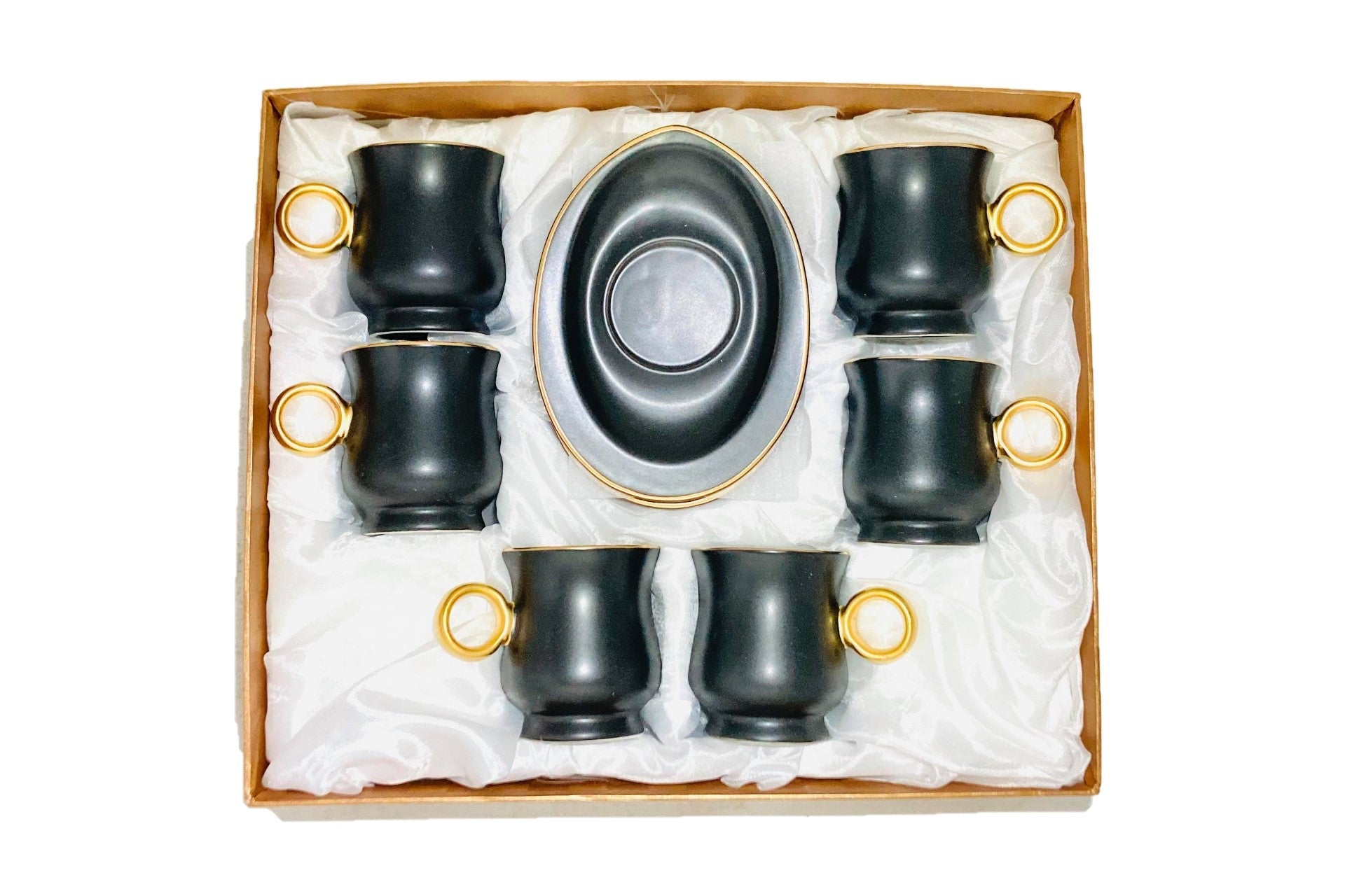 12 PC Black & Gold Coffee/Tea Cup