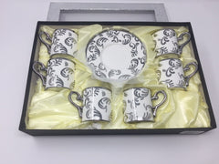 12 PC Classic Coffee/Tea & Espresso Cups & Saucers
