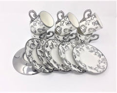 12 PC Classic Coffee/Tea & Espresso Cups & Saucers